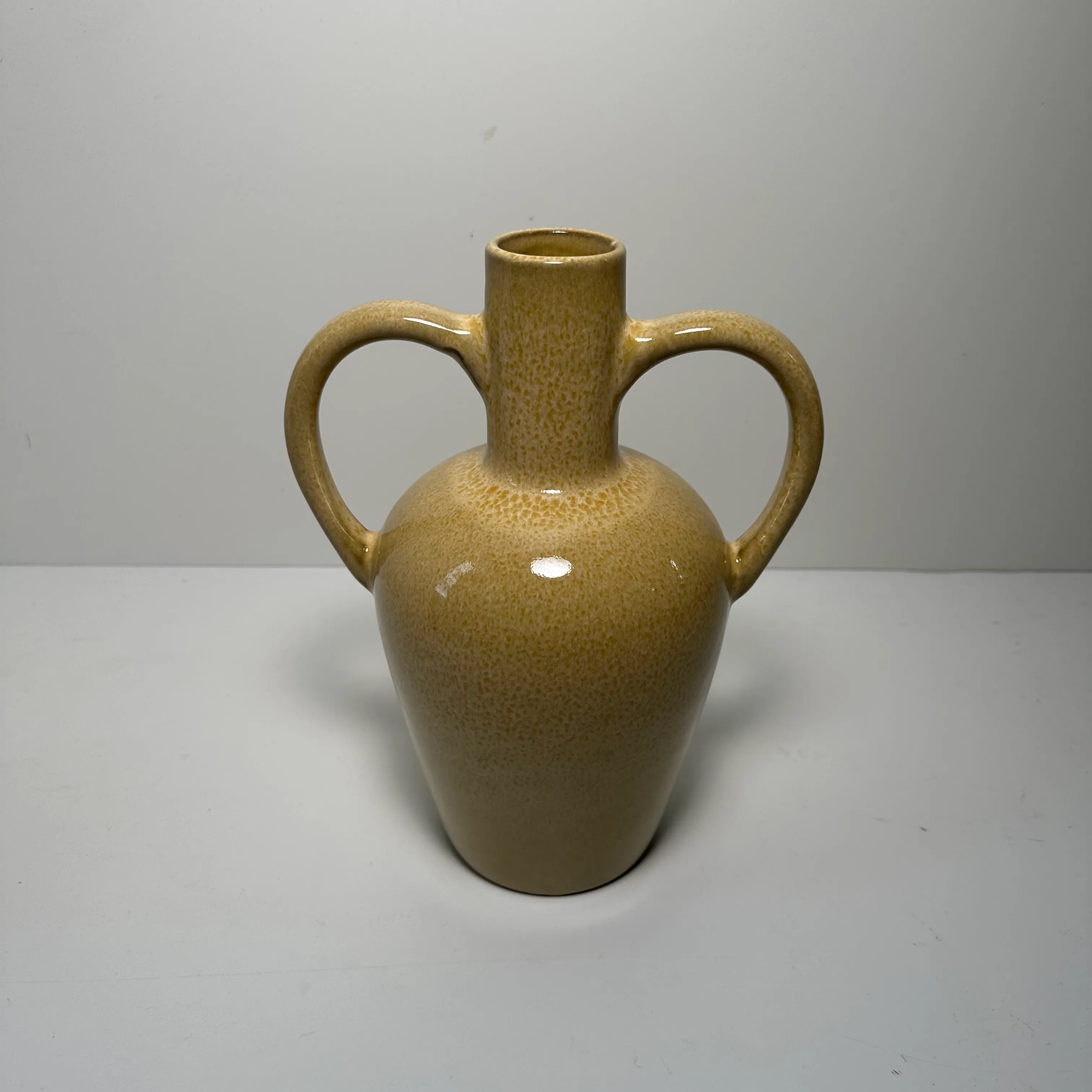 Vase - Double Handle - Mustard Yellow 