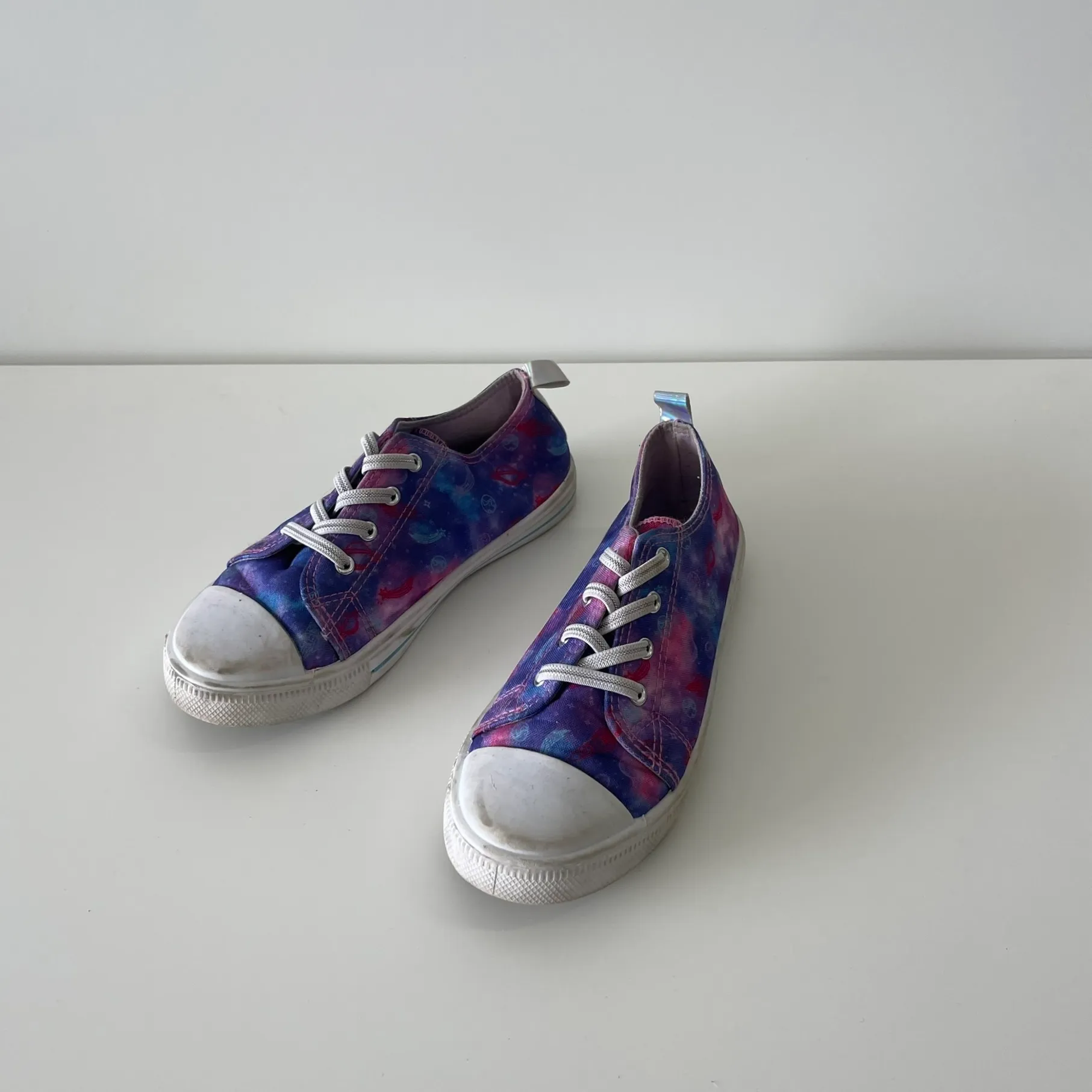 Purple Blue Inked Kids Sneakers