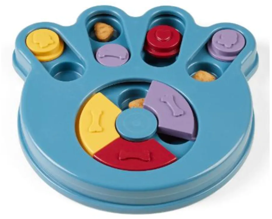 Paw Puzzle Dog Toy Blue 