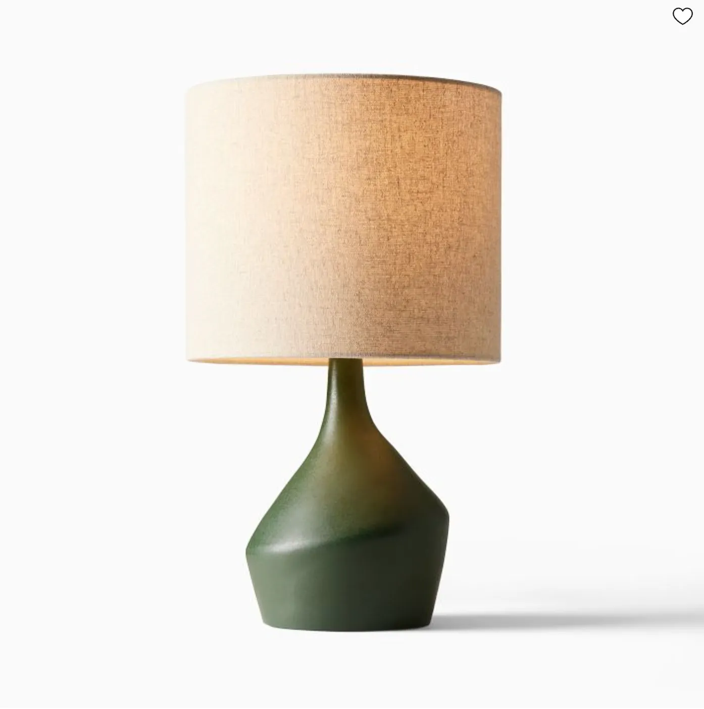 Asymmetry Ceramic Table Lamp (17") - Green