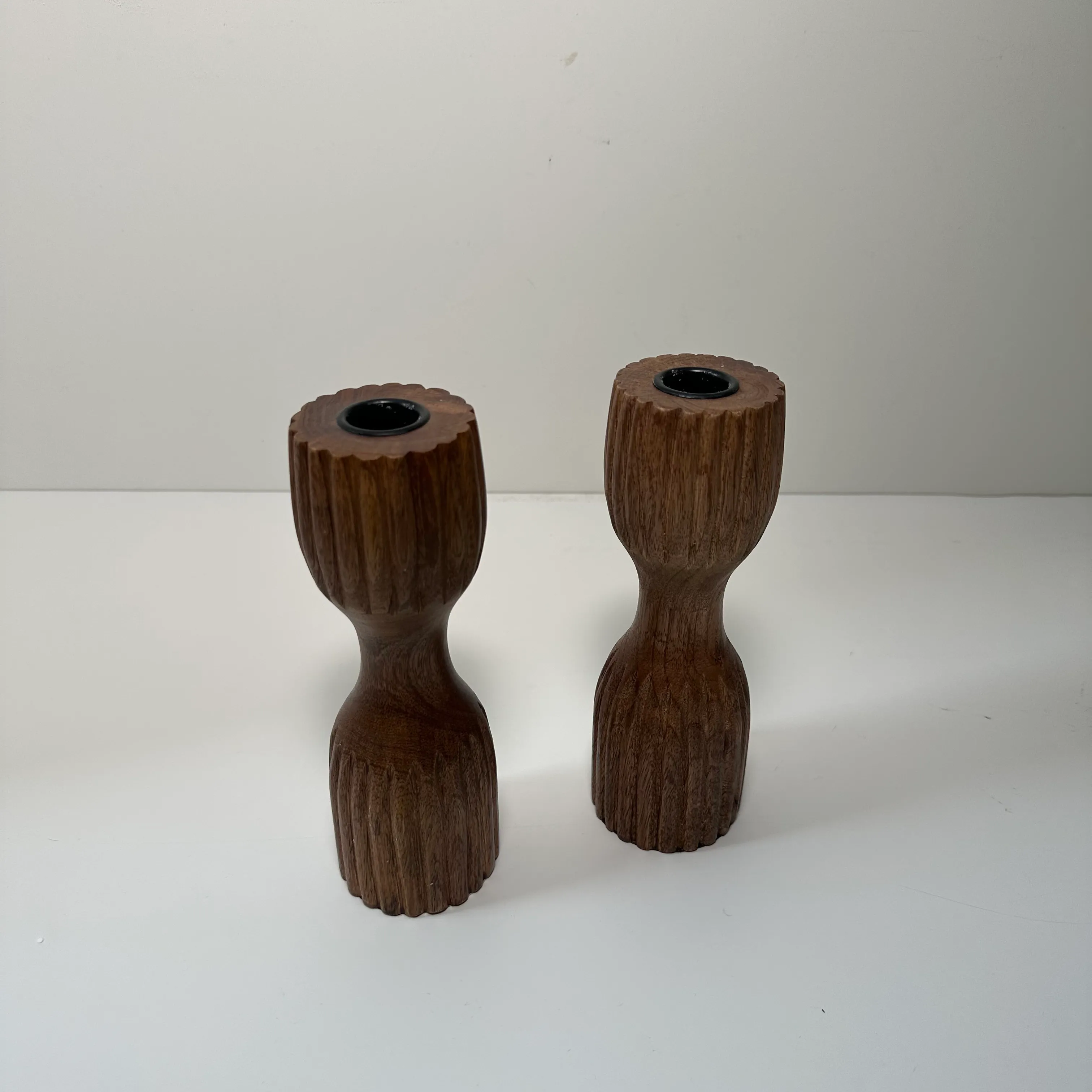 Candle Holders - Wooden - Set of 2
