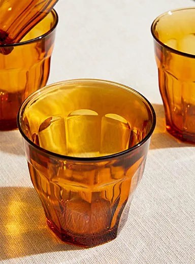 Glassware - Amber - Set of 4