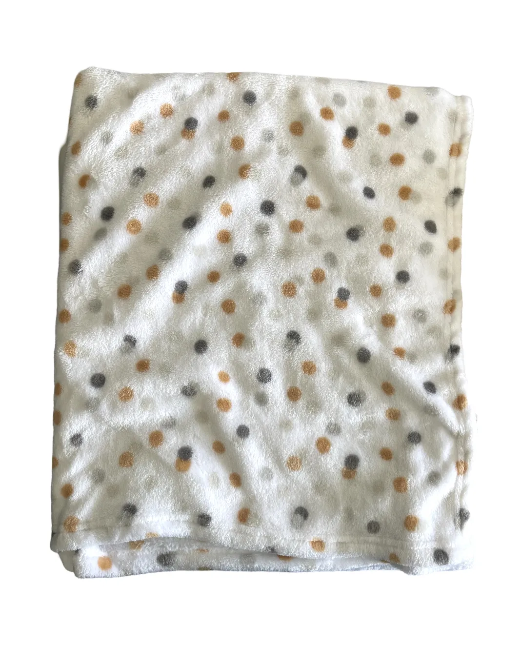 Baby Blanket White with Dot Pattern 