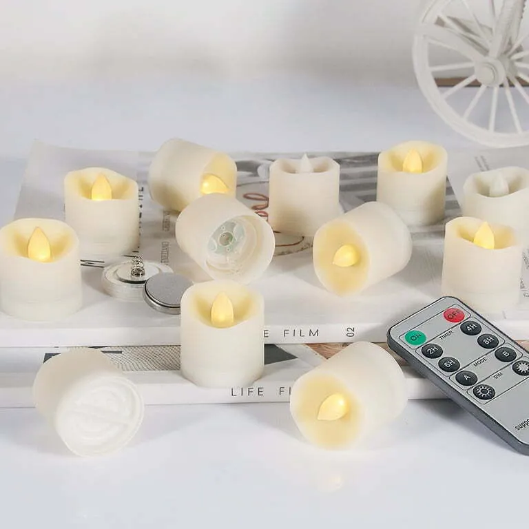 Faux Battery Operated Candles Pillars Small