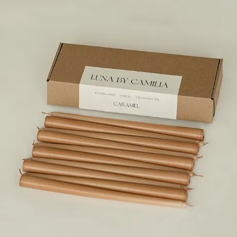 Candle - Pillar Brown - 10pc