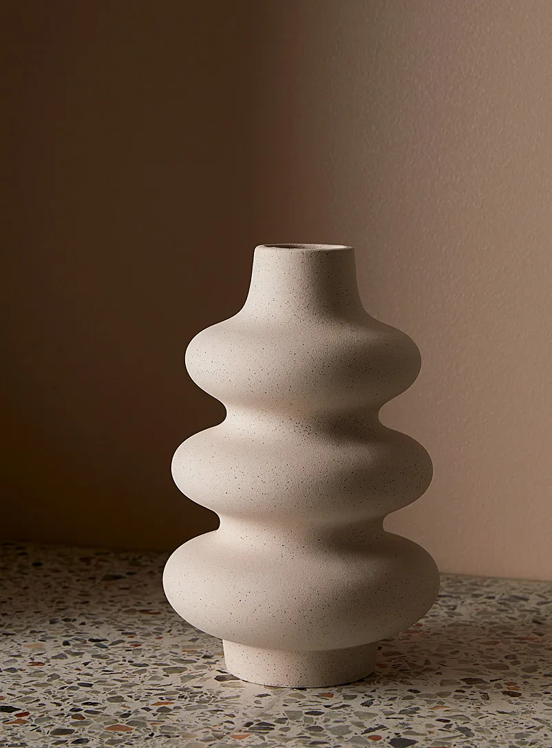 Vase - Irregular Shape - Beige 2