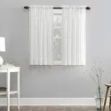 Curtains - Sheer - 59x45" - Hot White