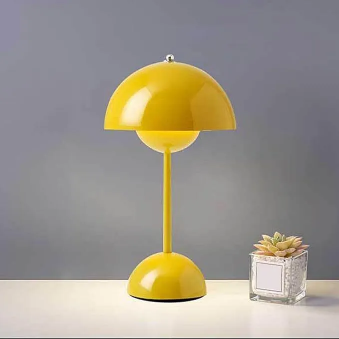 Table Lamp - Flower Pot - Yellow
