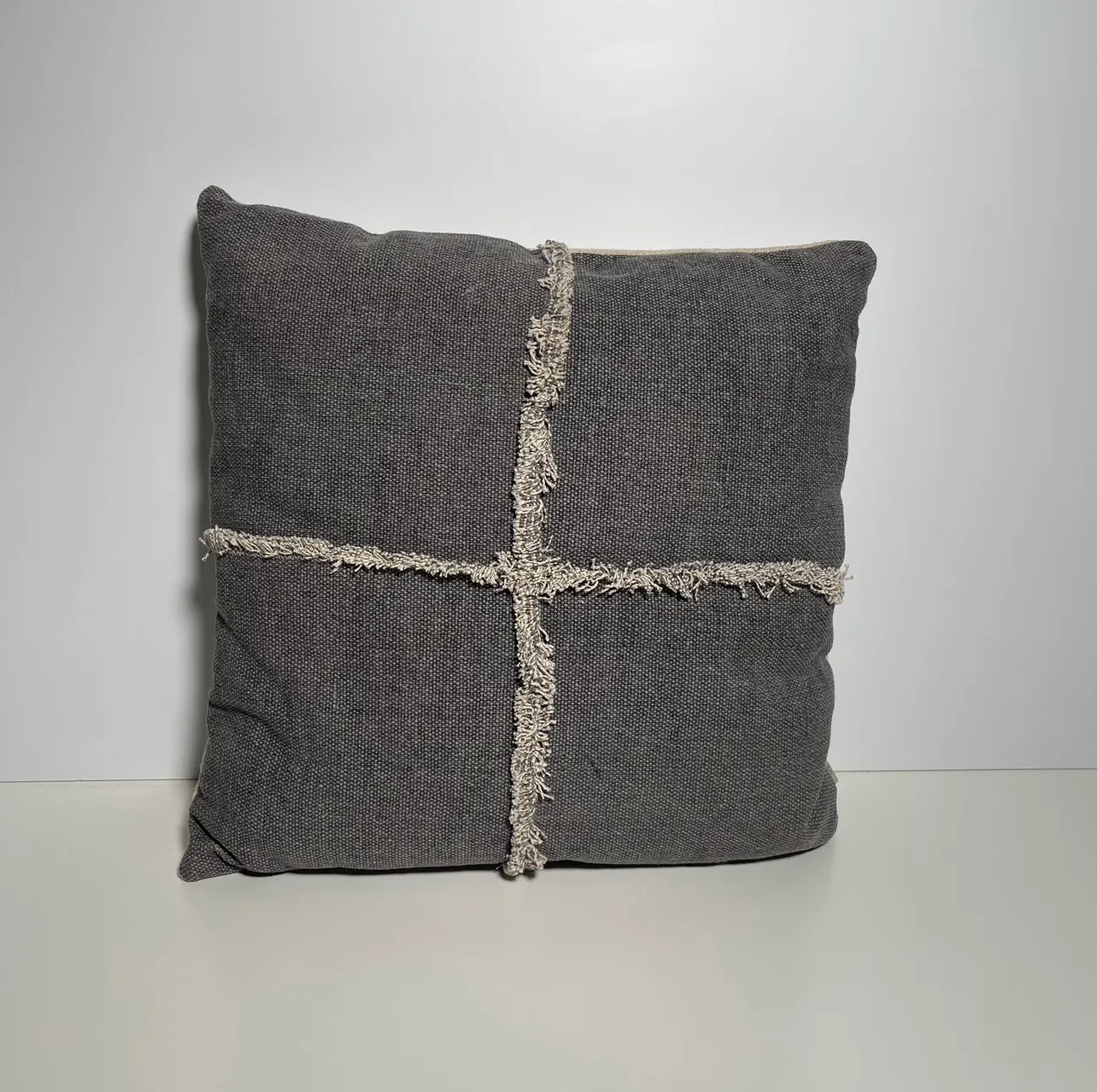 Throw Pillow - Cross - Dark Grey