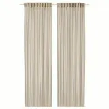 Curtains - Sheer - 57x52" - Light Beige