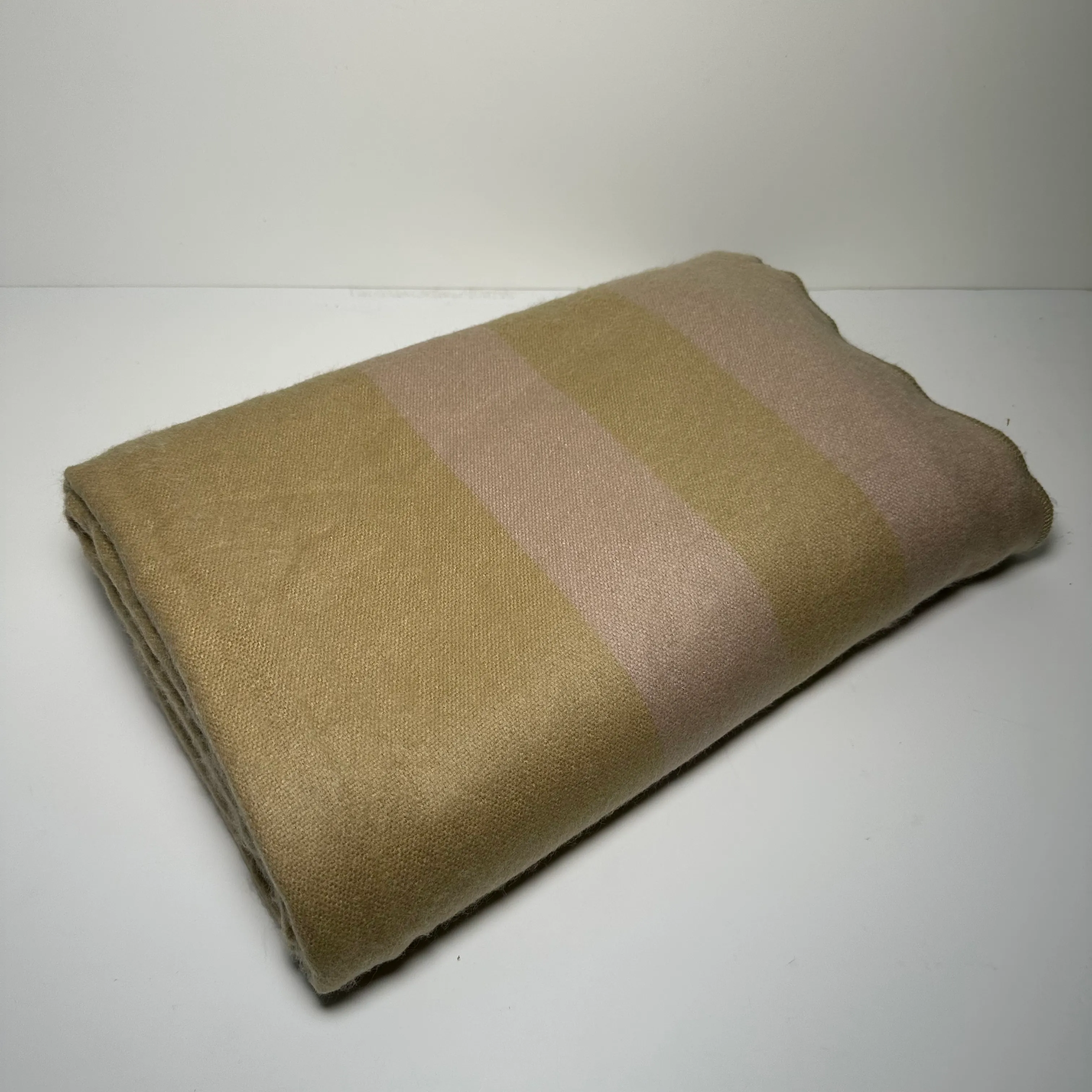 Throw Blanket - Large - Brown/Pink - Striped