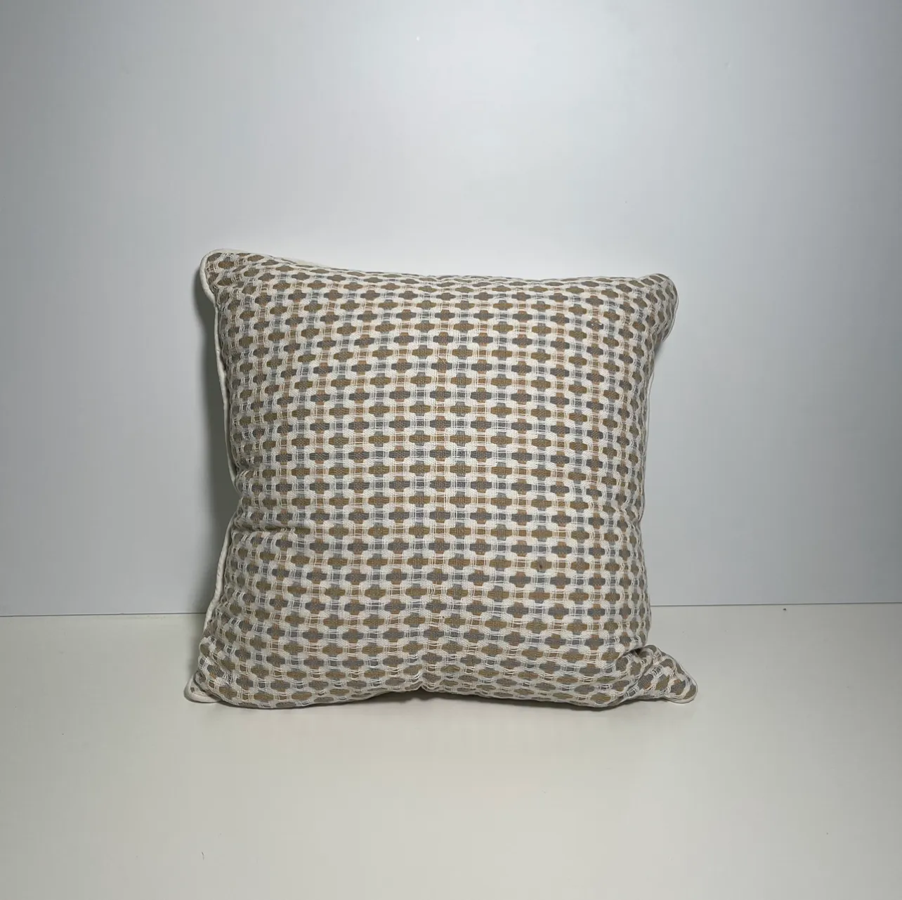 Throw Pillow - Checkered - Brown & Beige