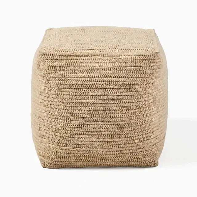 Variegated Stripe Pouf 16"x16"x17"