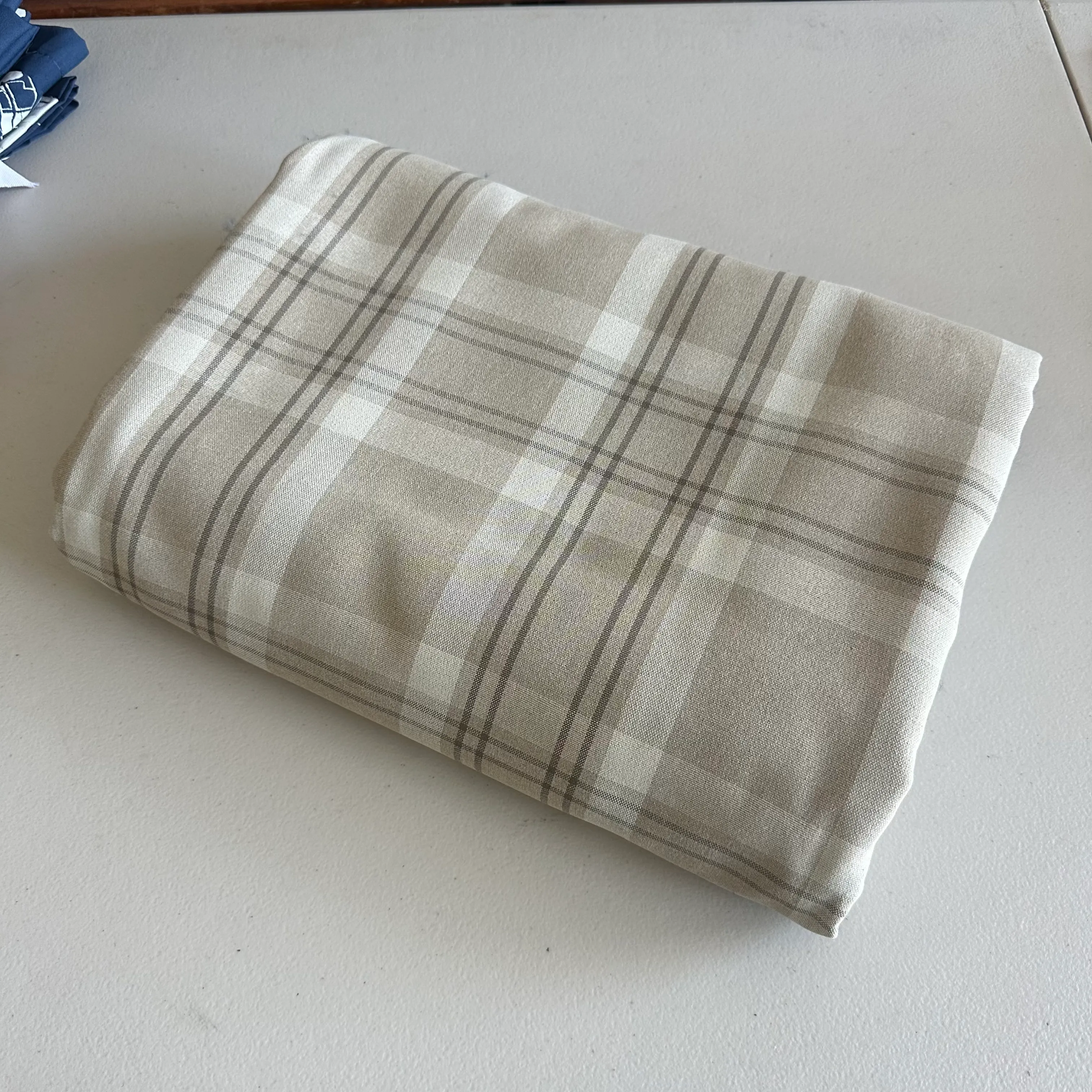 Bedding Set - Duvet - Beige Checkered