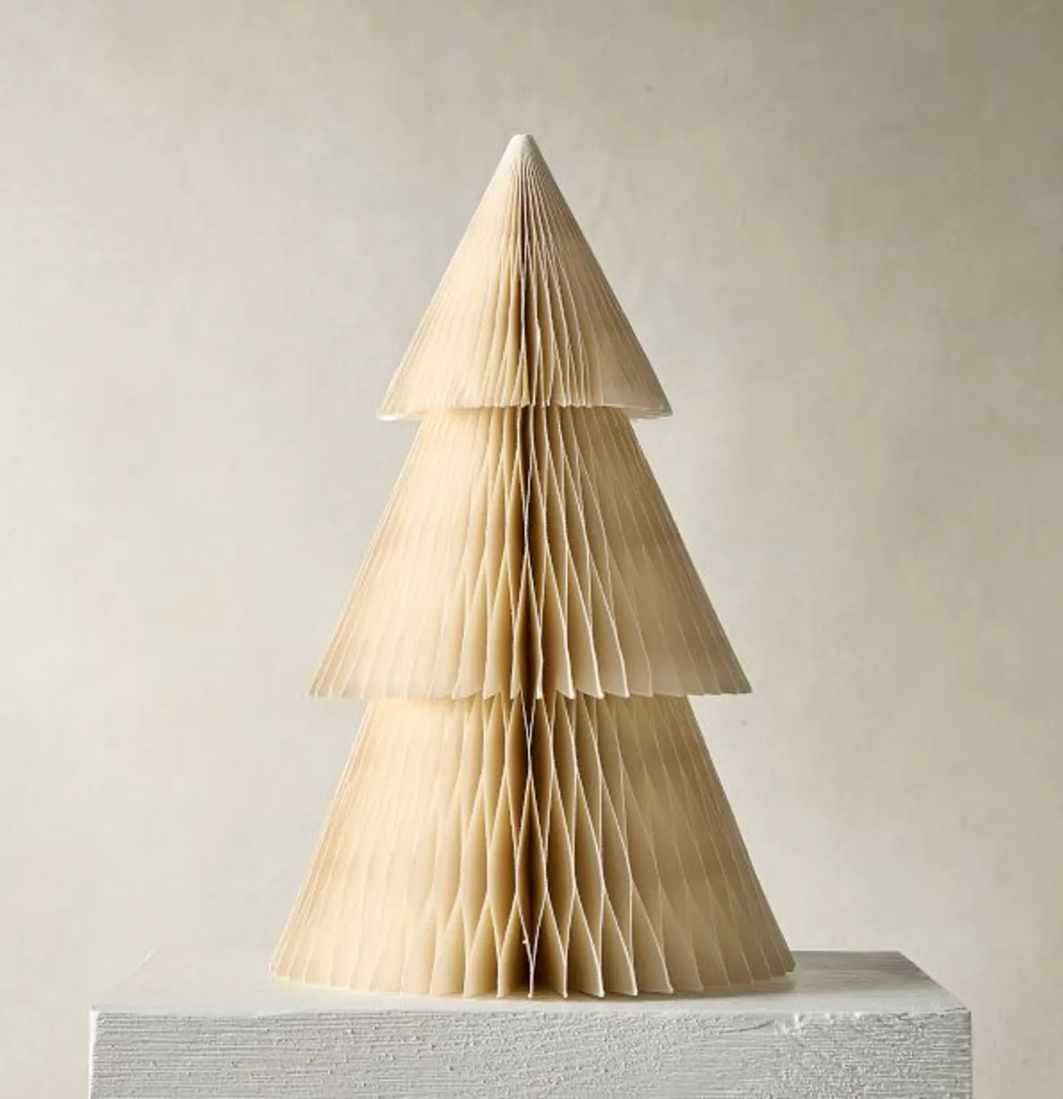 Paper Christmas Tree Ivory Large