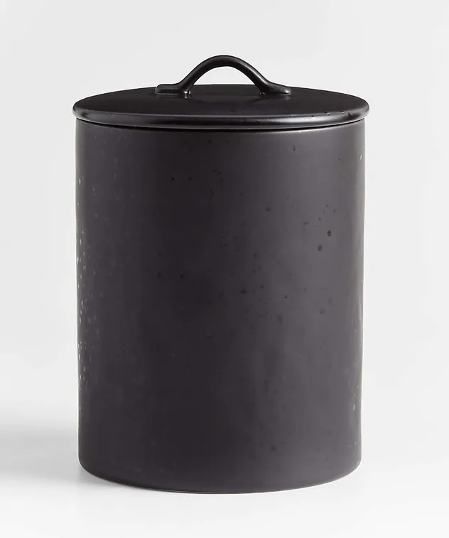 Canisters - Matte Black - Crate&Barrel - Set of 3