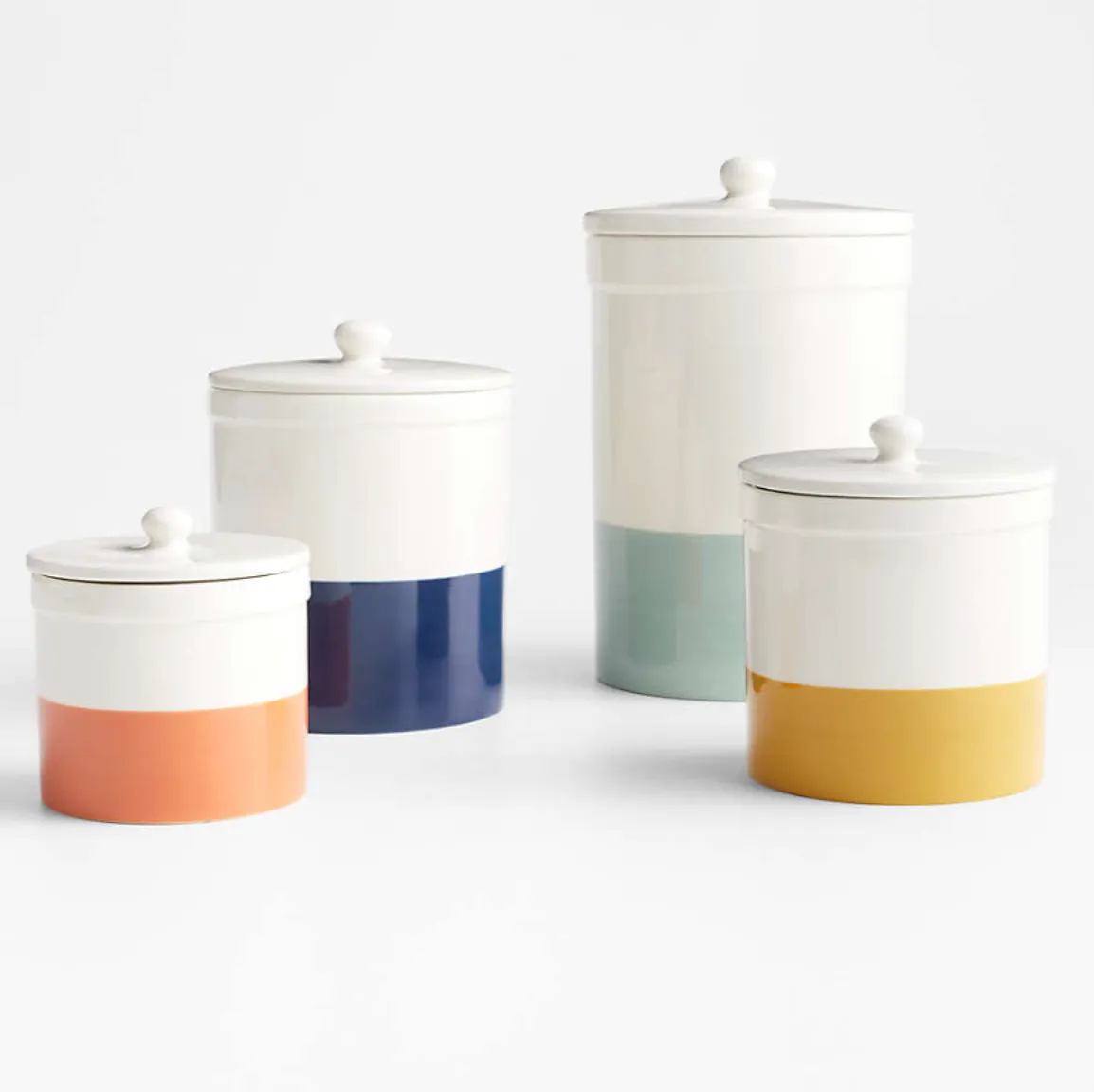 Crate&Barel - Dipped Canister - 4pc Set