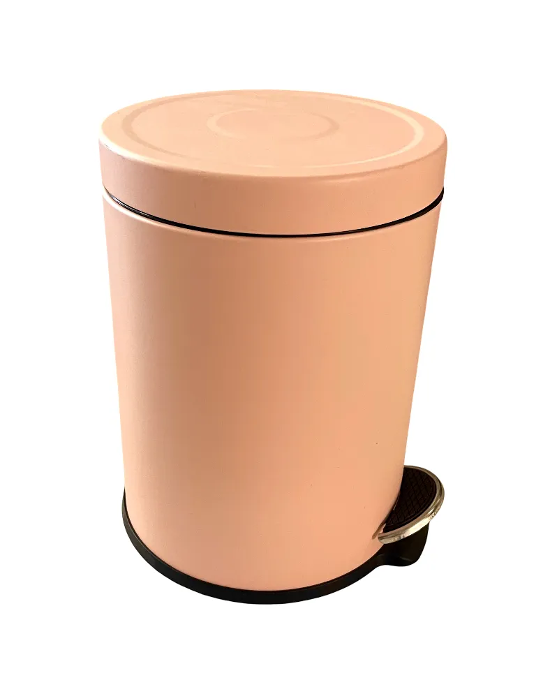 Round Pink Pedal Trash Can