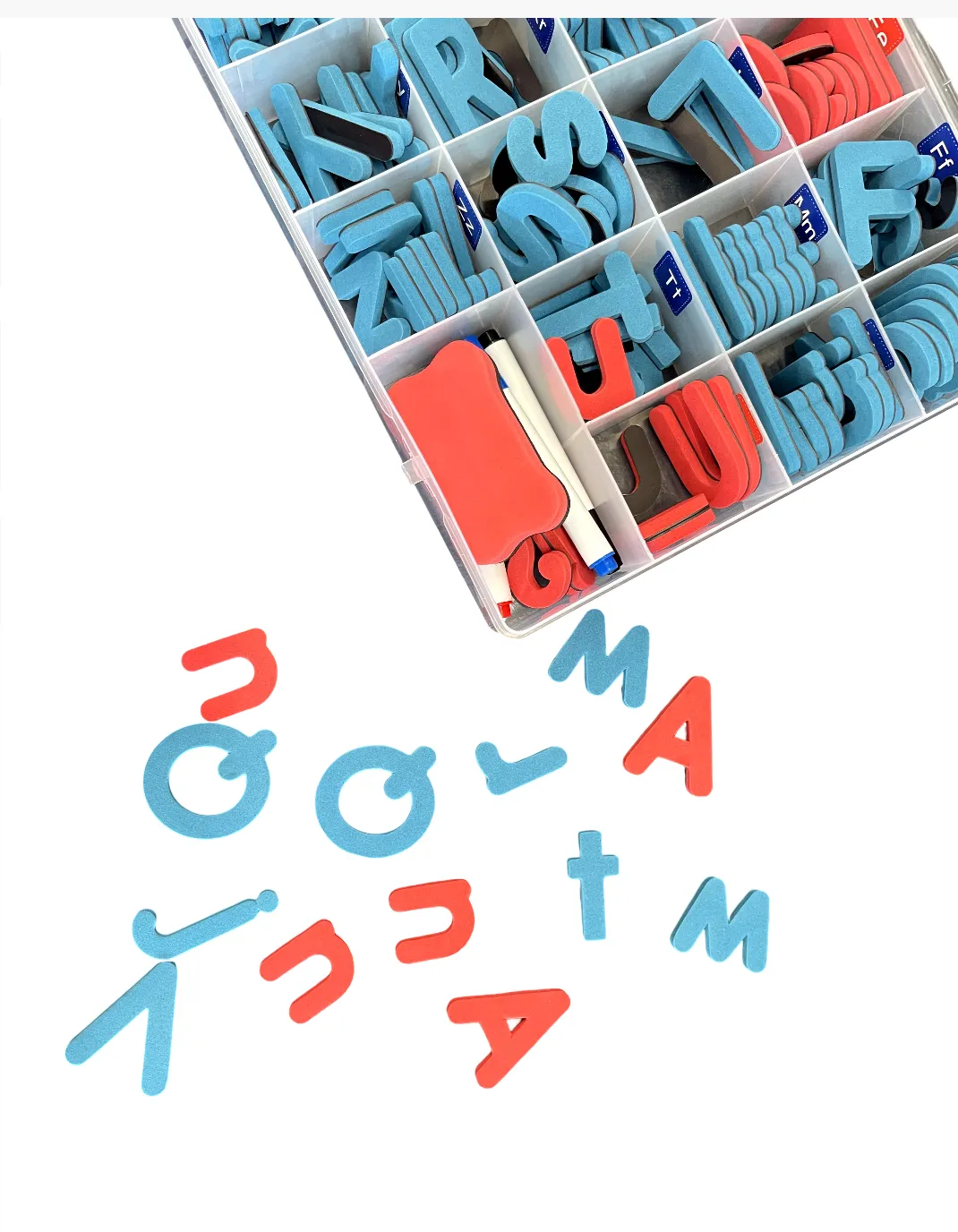 Magnets - Foam Letters Blue&Red Assorted