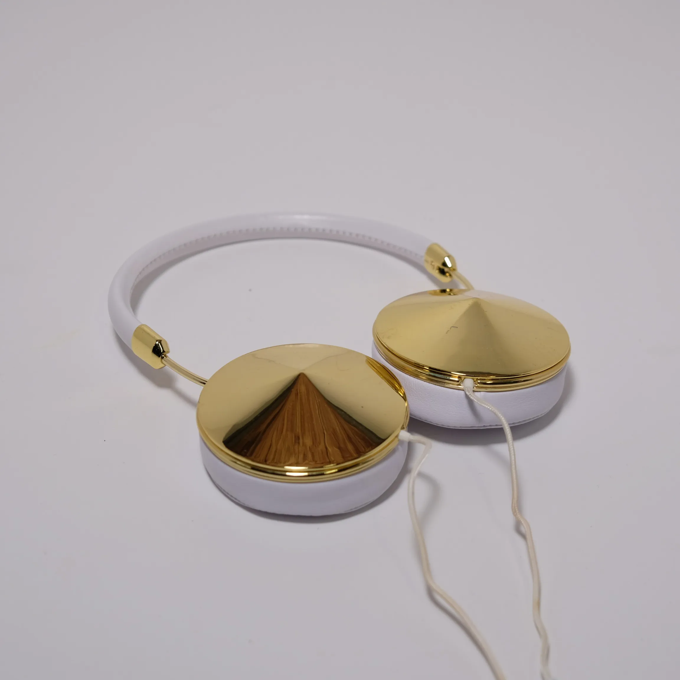 Headphones - White and Gold Vintage