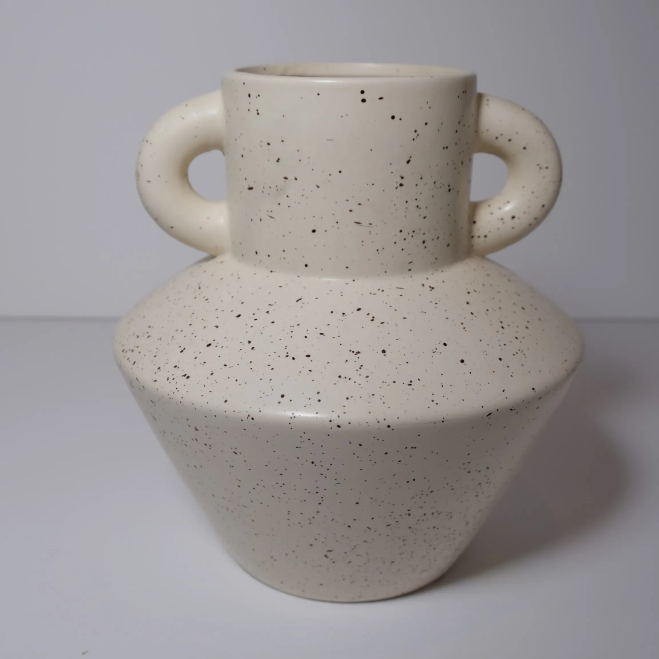 Vase - Modern - White Speckled Ceramic