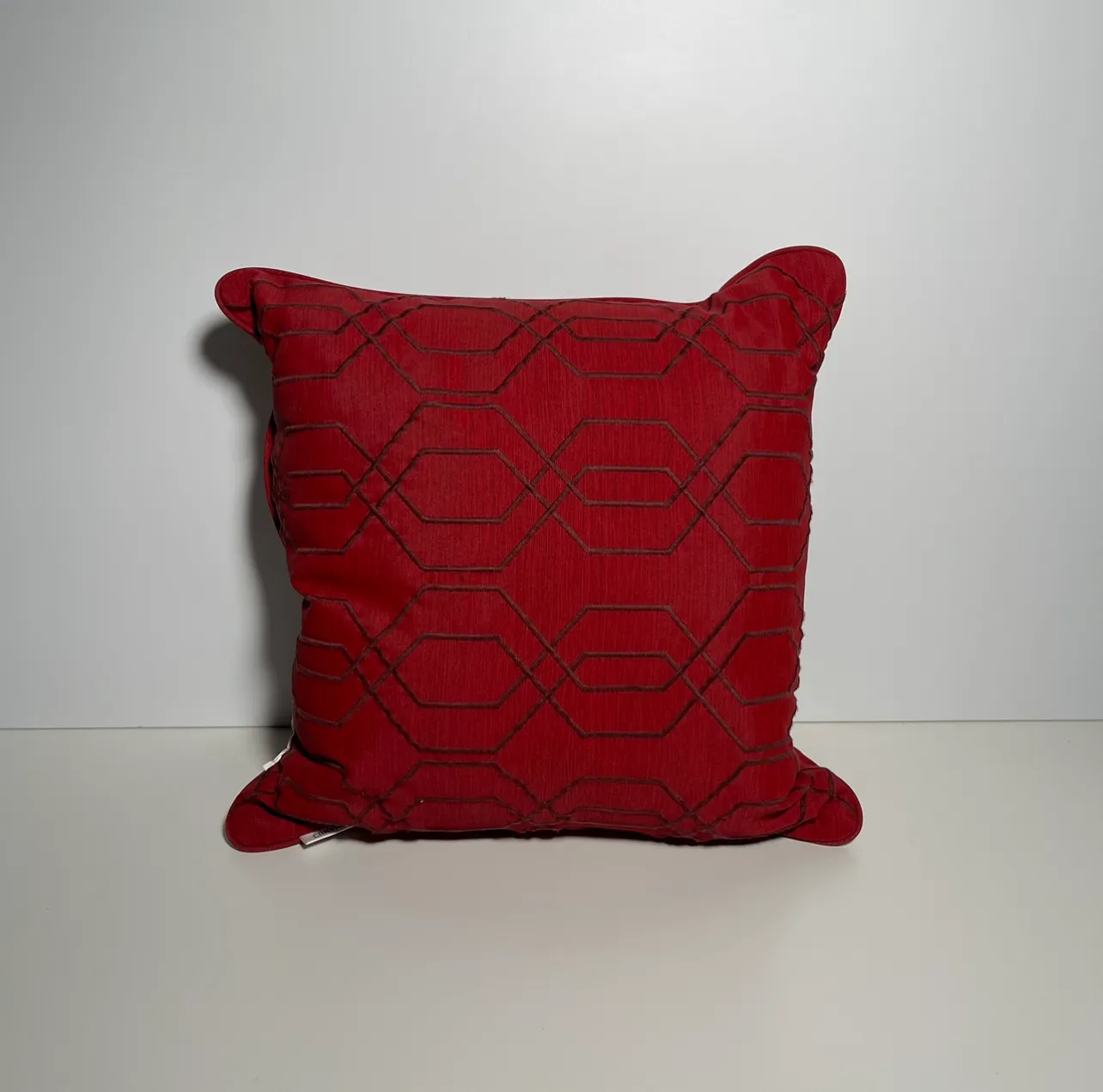 Throw Pillow - Red & Black Pattern
