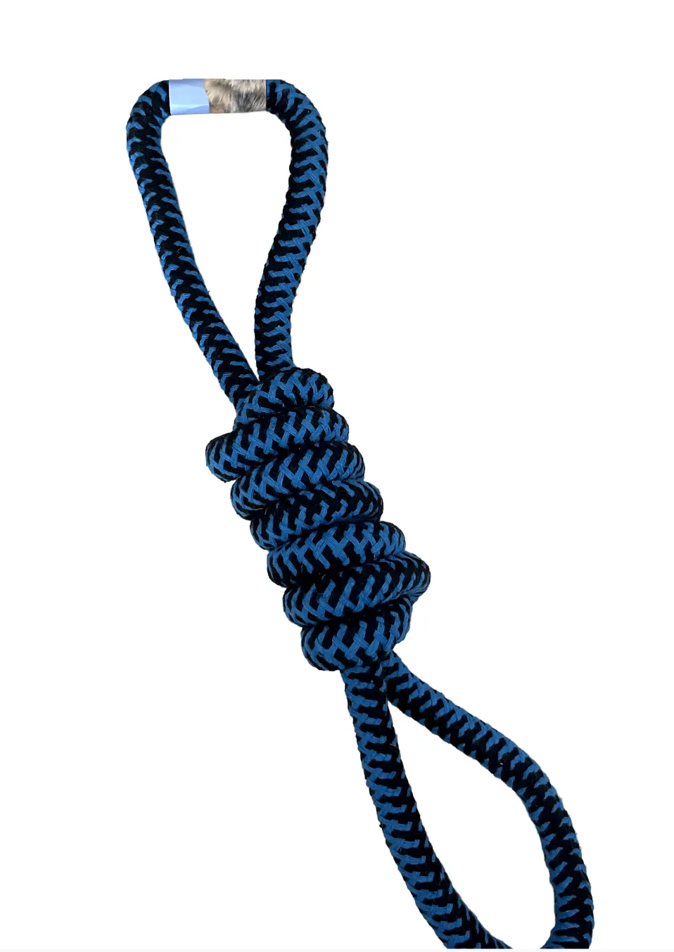 Dog Toy Tug Rope w/ Knot Blue&Black
