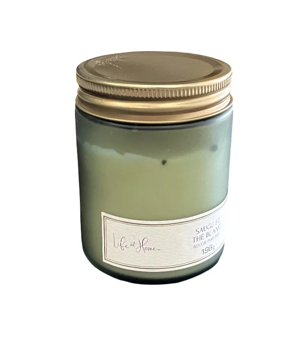Candle - Jar Green w/ Metal Top Small