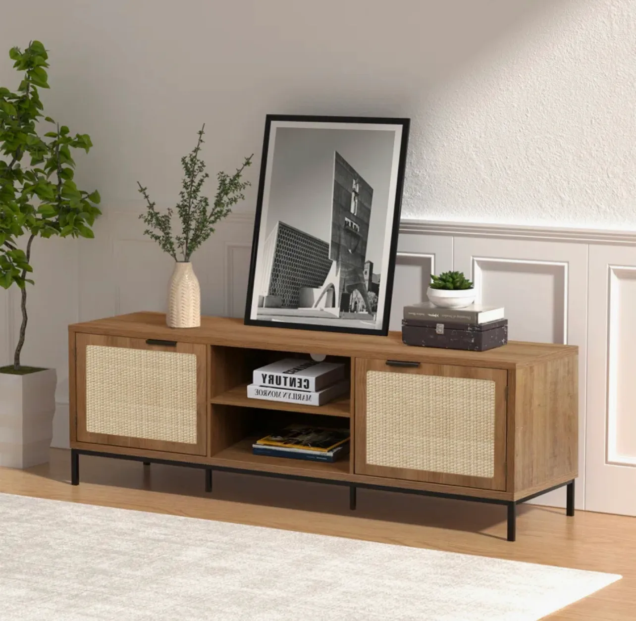 Rattan TV Stand