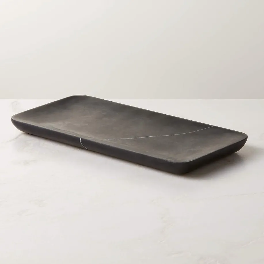 Black Marble Vanity Tray Crate&Barrel