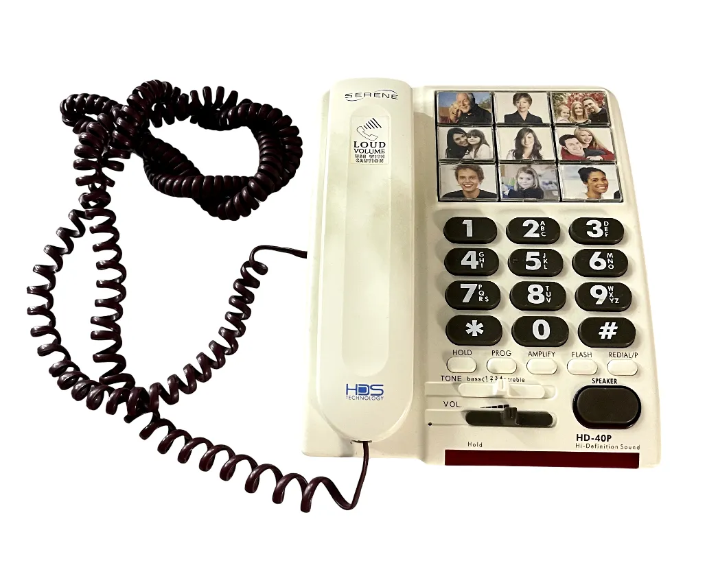 Vintage Corded Photo Dial Telephone