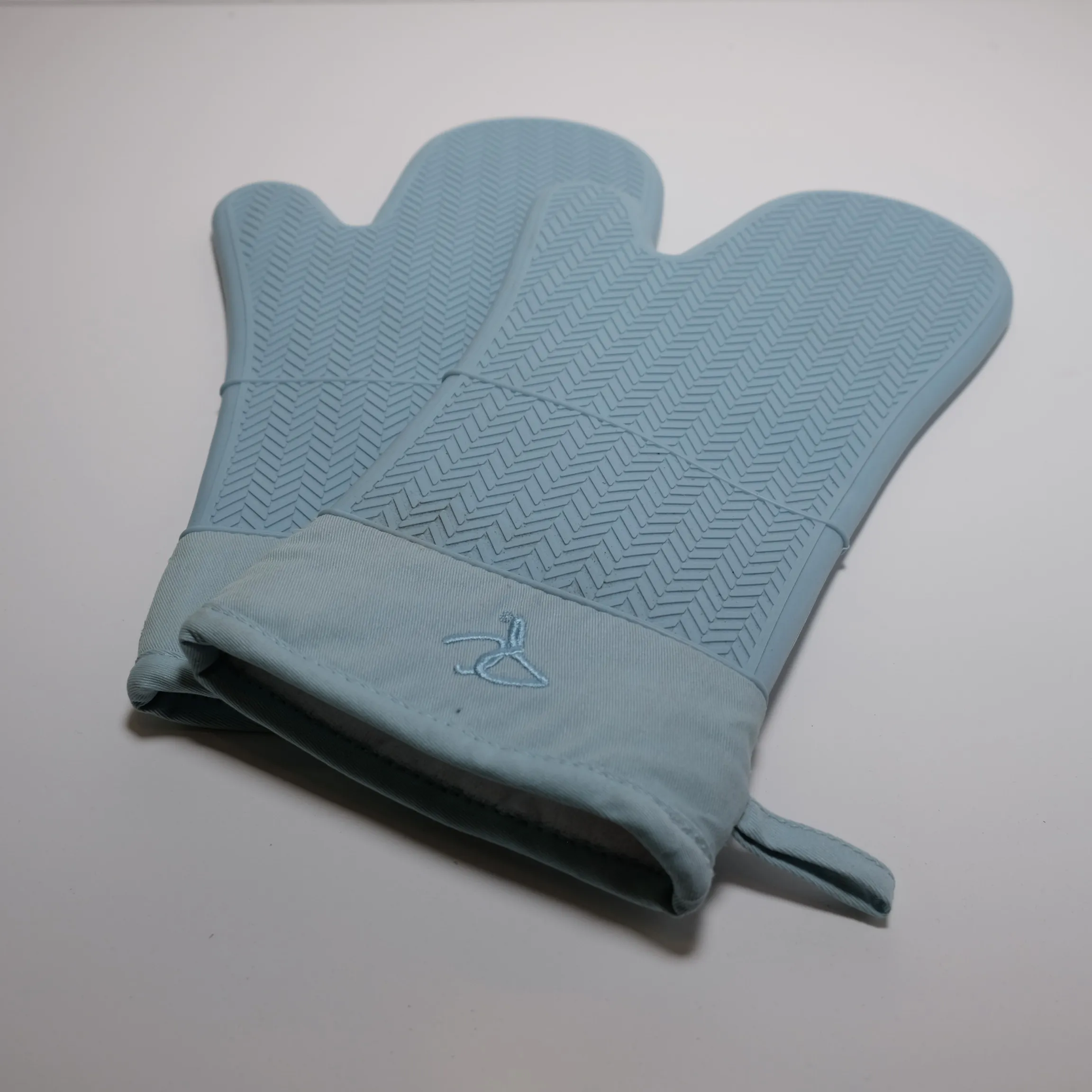Oven Mitt - Blue - Rubber - 2pc