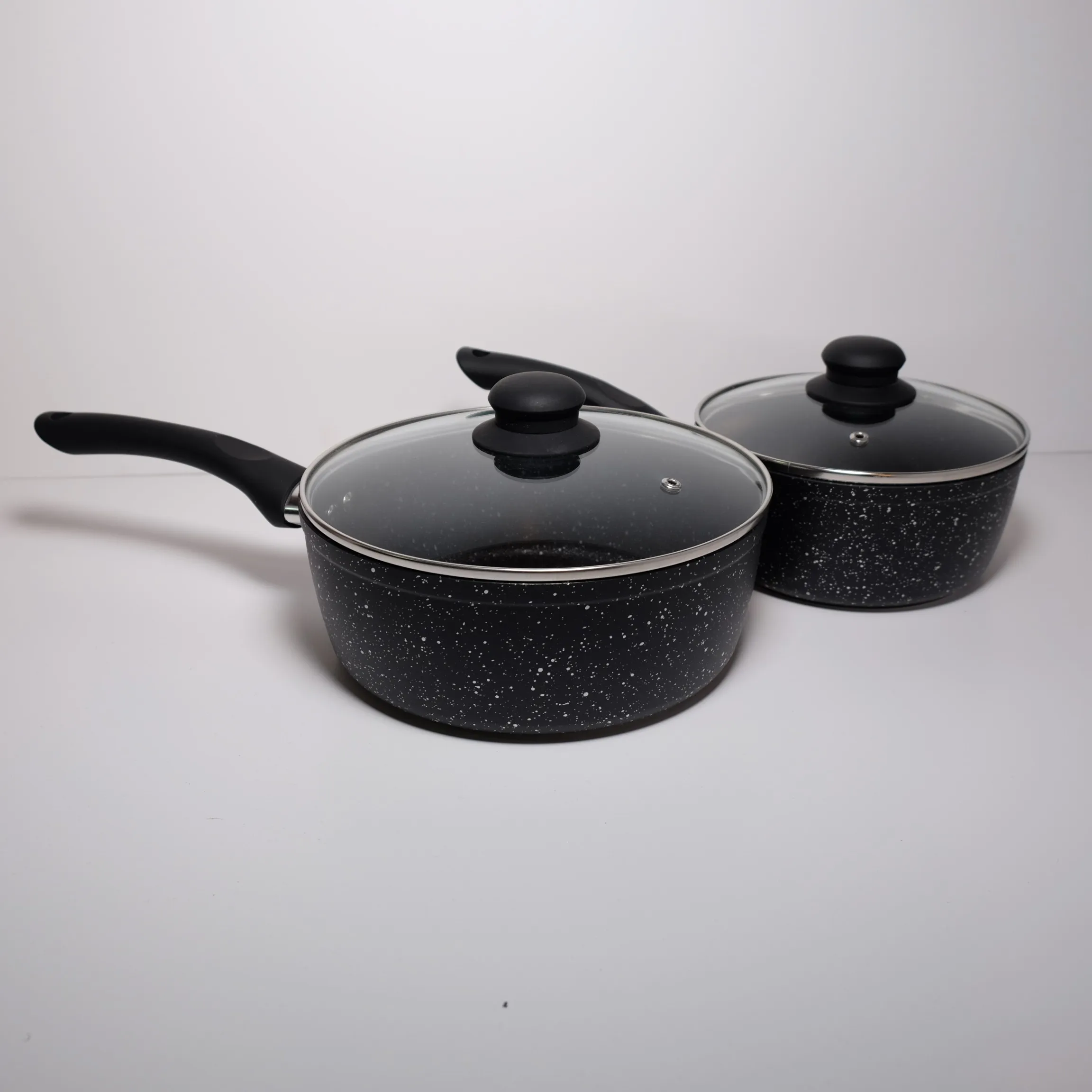 Pot Set - Black Speckled - 2pc