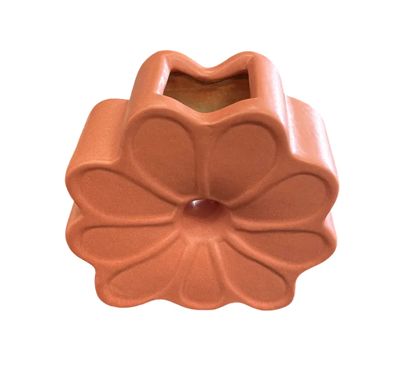 Pot Flower Shape Salmon Medium