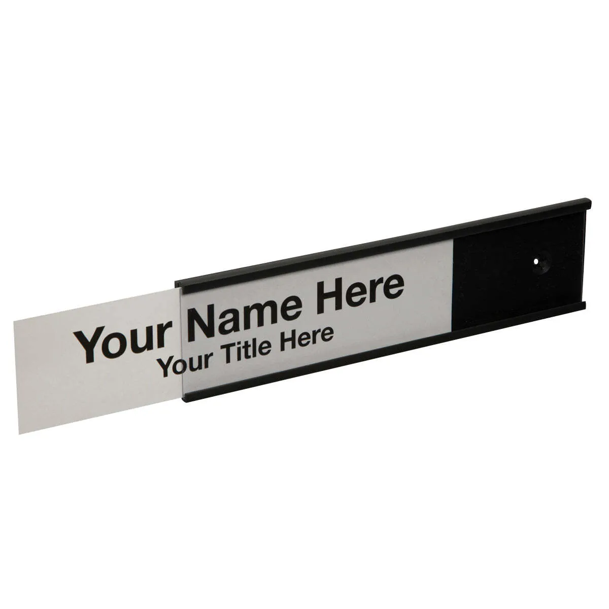 Name Plate Holder Black 8x2