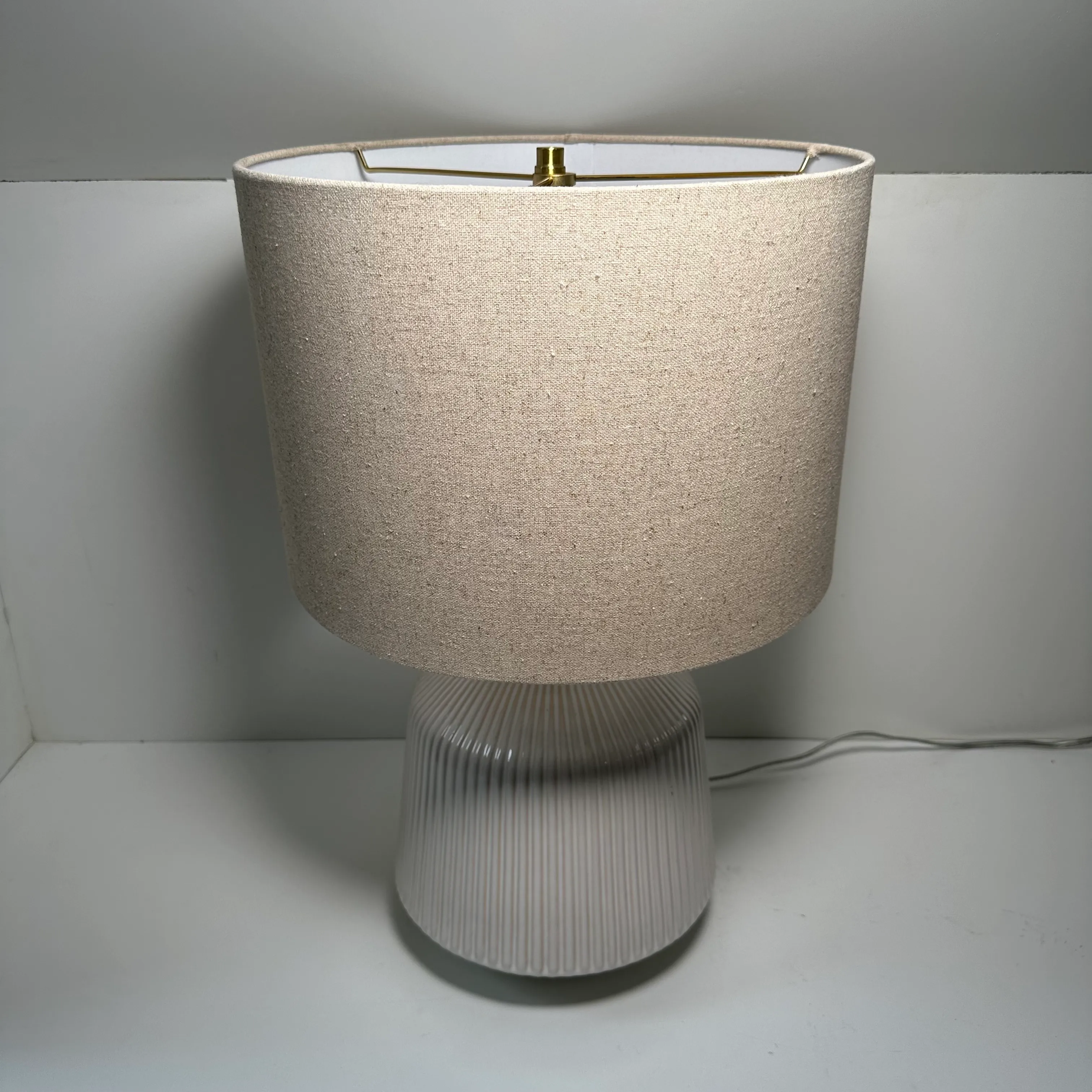 Table Lamp - White Striped