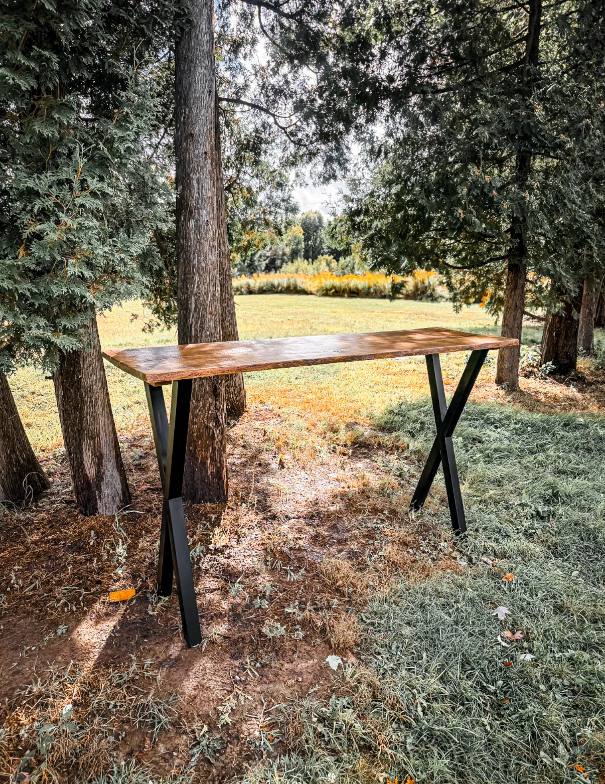 Rustic Barn Board Bar Table