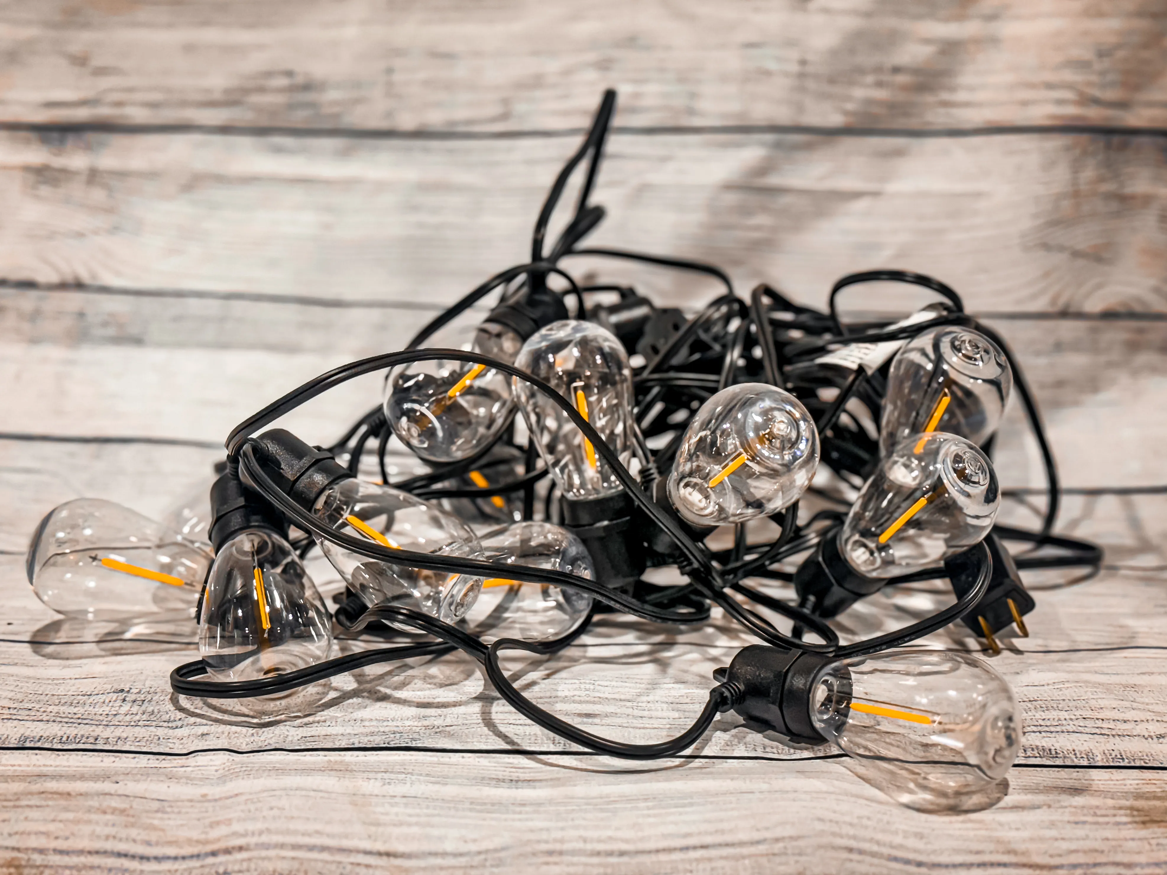 Patio Lights with Shatter Proof Edison Bulbs