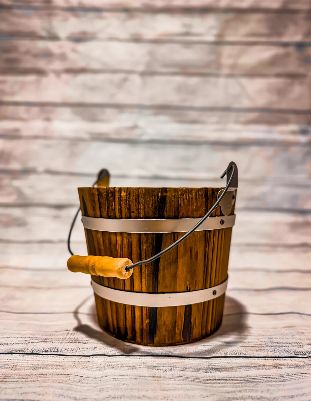 Flower Girl Wooden Barrel
