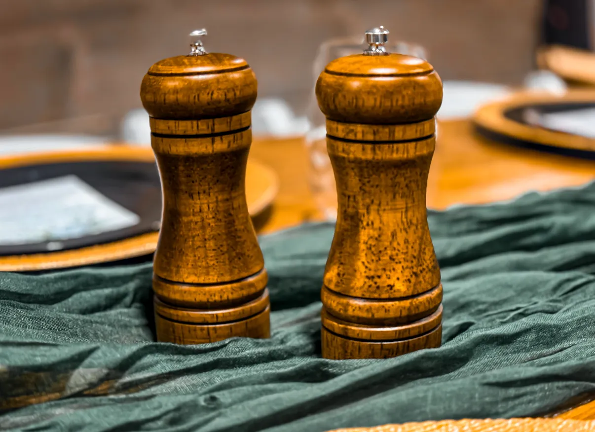 Rustic Wood Salt and Pepper Grinders
