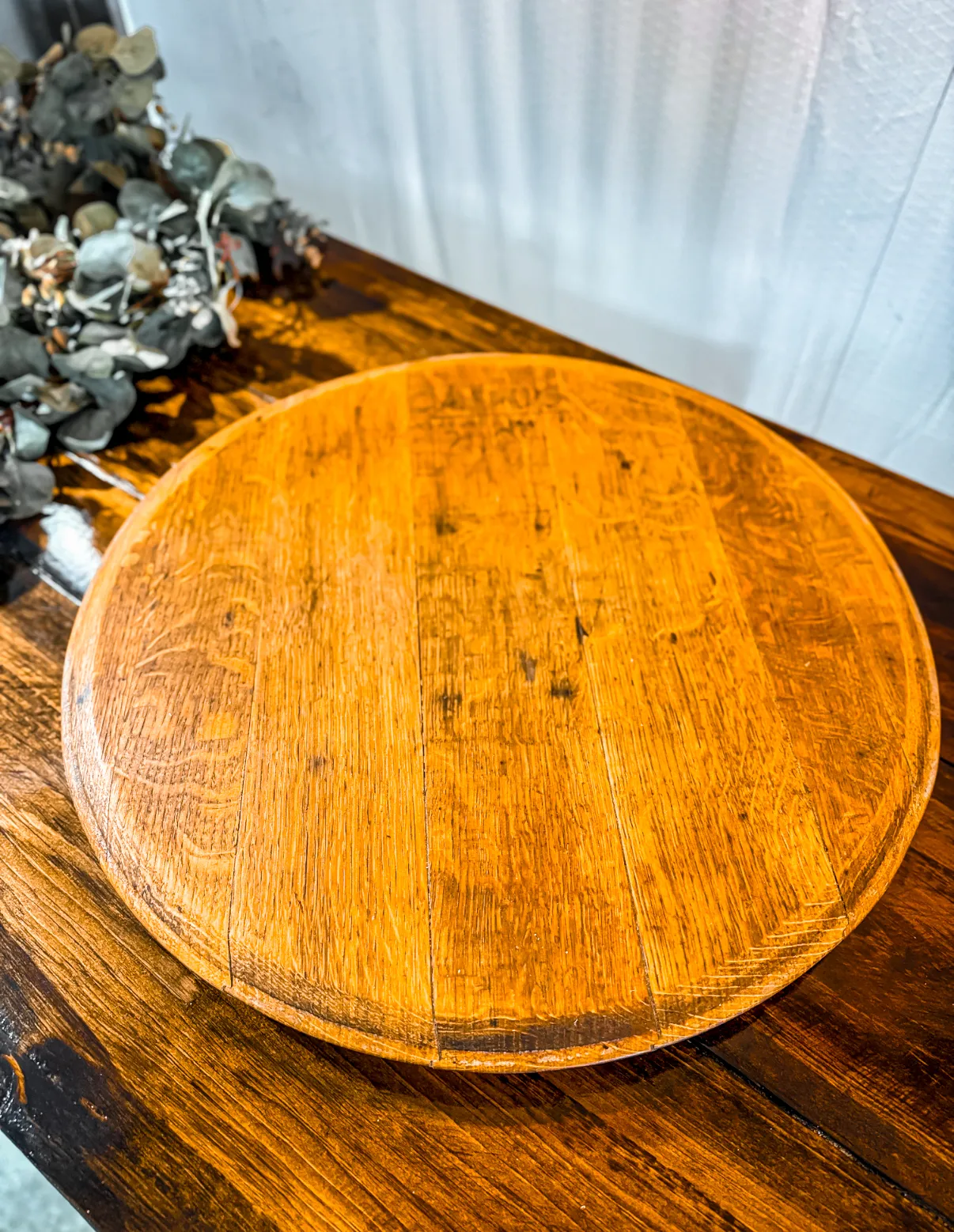 Whisky Barrel Lazy Susan