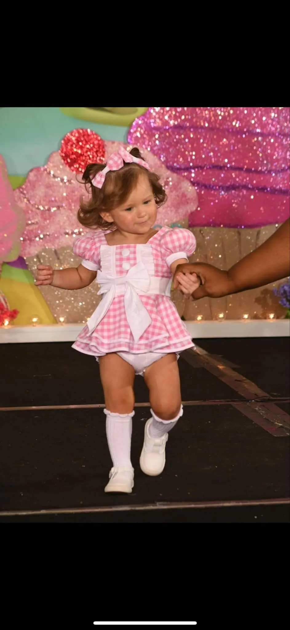 Charissa Buckley Pink and White Casual Wear 