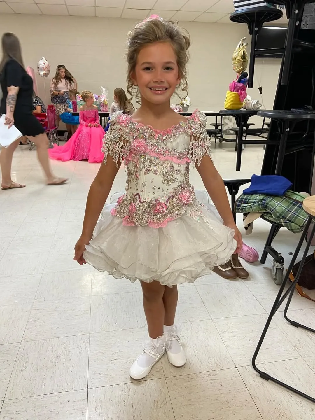 Pink and White Glitz Dress