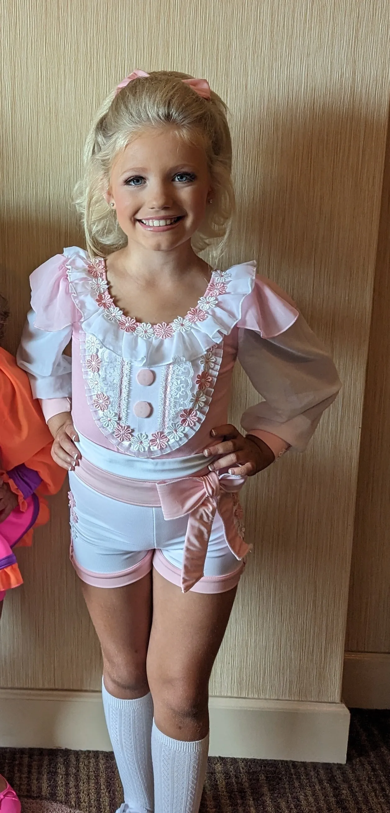 Rachel Martinez Pink and White Casual Wear 