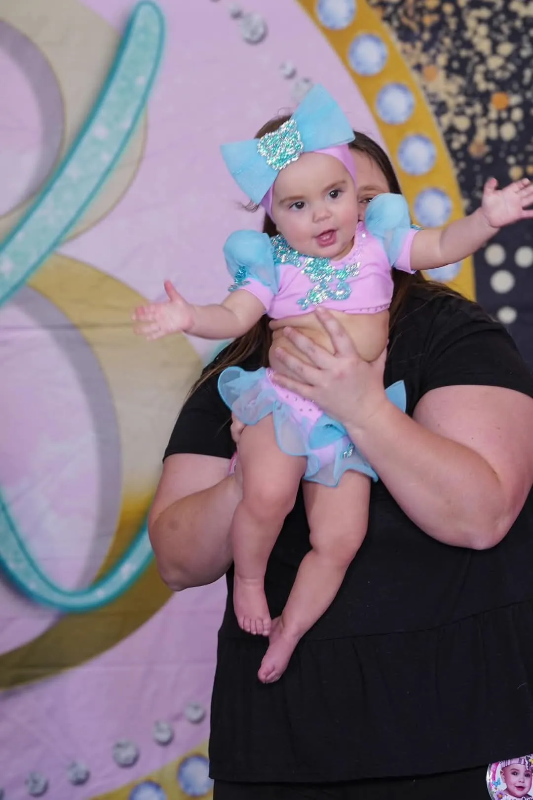 Ruby Belle Pink and Blue Glitz Swim