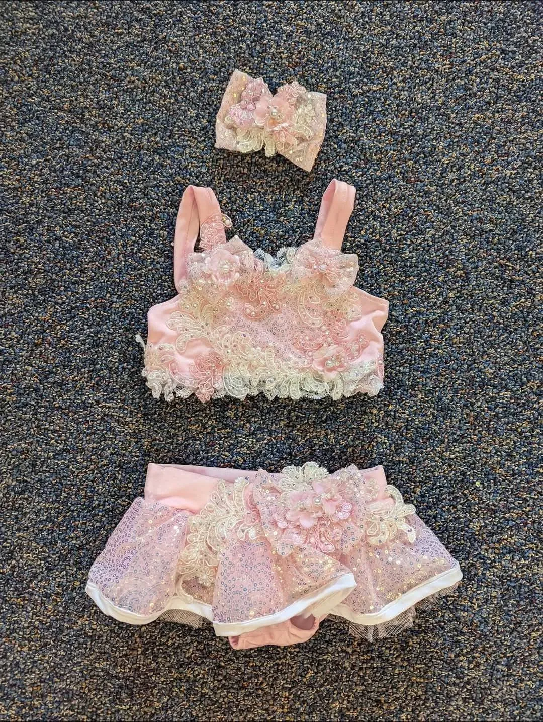 Pink Beth Young Glitz Swim 