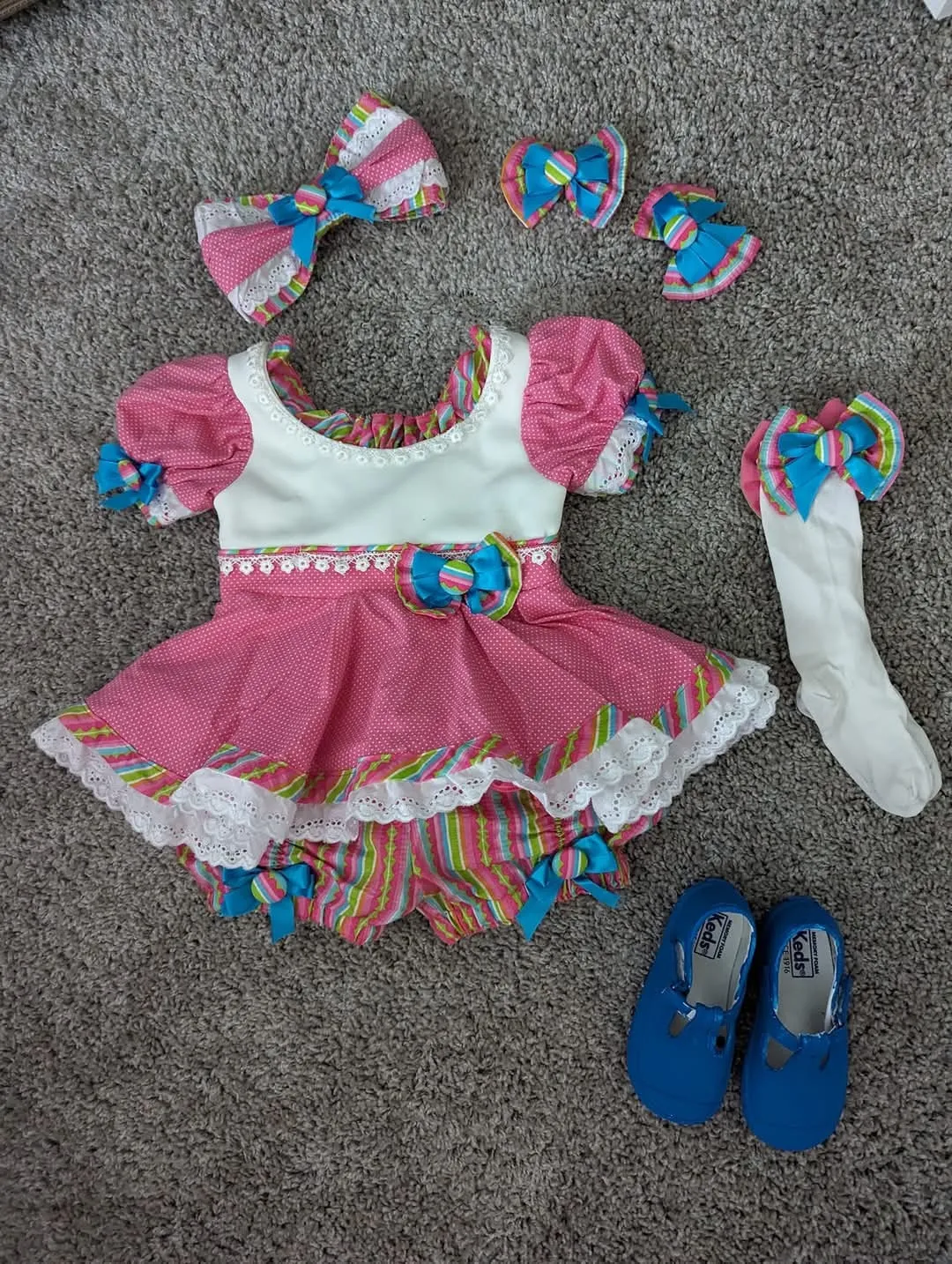 Haylie Couture Pink and White Casual 