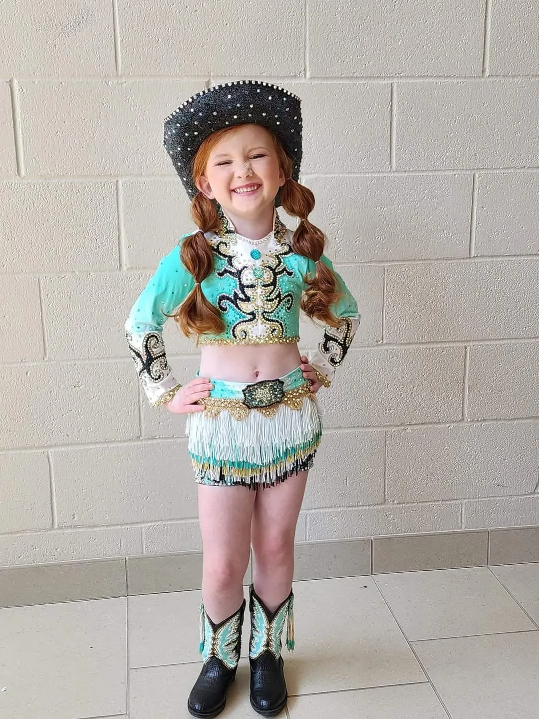 Black and Teal Western Wear 