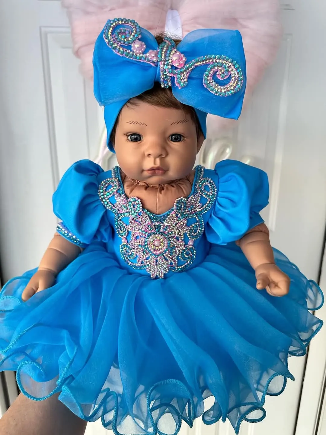 Bright Blue Glitz Babydoll 