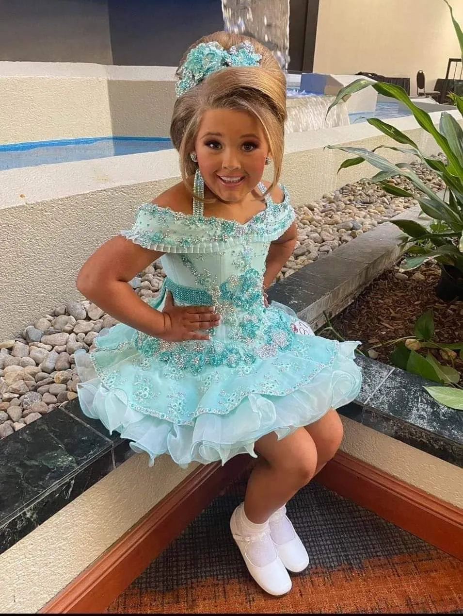 Rachel Martinez Light Teal Glitz 